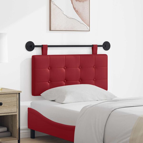 vidaXL H&auml;ngande Huvudgavel Vinr&ouml;d 100 x 55 x 5 cm Konstl&auml;der