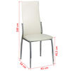 vidaXL Matstolar 2 st vit konstläder