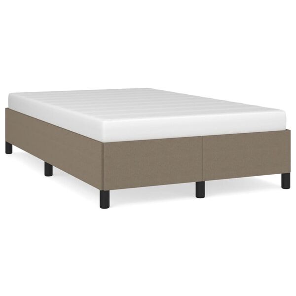 vidaXL s&auml;ngram utan madrass taupe 120x190 cm tyg