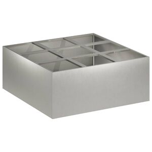 vidaXL Tr&auml;dg&aring;rdsplanterare Silver 100 x 100 x 20 cm Rostfritt st&aring;l