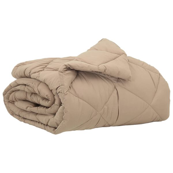 vidaXL Sommar Duvet Taupe 220 x 135 cm Mikrofiber