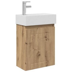 vidaXL Badrumsspegel med kran Artisan-ek 45,5 x 25,5 x 84 cm