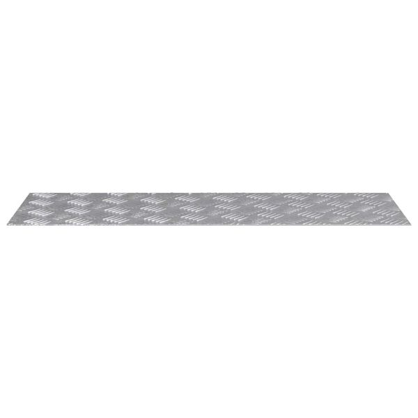 vidaXL Trappsteg Rektangul&auml;r 4 pcs Silver 90 x 30 cm Aluminium