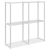 vidaXL Tubular Shelf med lagring Vit 86 x 27 x 90 cm Aluminium