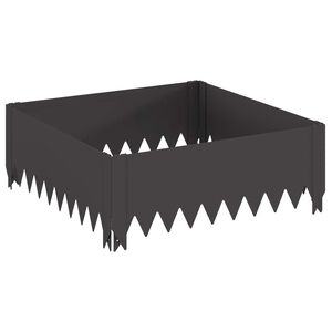 vidaXL Kant f&ouml;r gr&auml;smatta 60 x 60 x 20 cm St&aring;l Svart