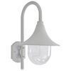 vidaXL V&auml;gglampa f&ouml;r tr&auml;dg&aring;rd E27 42 cm aluminium vit