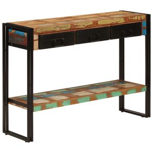 vidaXL Konsolbord 110x30x76 cm massivt &aring;tervunnet tr&auml;