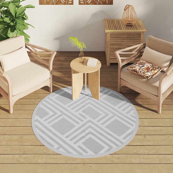 vidaXL Utomhusmatta ARAKIL gr&aring; &Oslash;120 cm PP