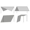vidaXL Solskydd med stolpar tarp HDPE fyrkantig 4x4 m vit