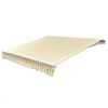 vidaXL Markis motoriserad 600 cm gul/vit