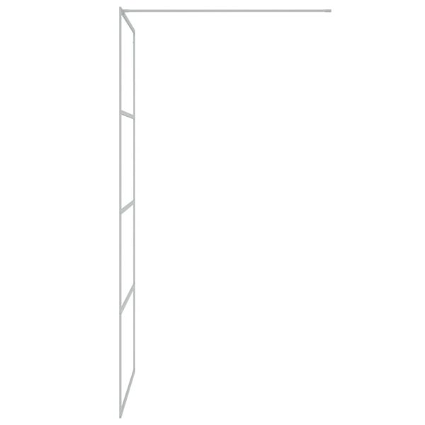 vidaXL Duschv&auml;gg silver 90x195 cm klart ESG-glas