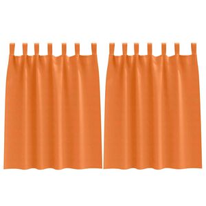 vidaXL M&ouml;rkl&auml;ggningsgardiner med Ringar 2 pcs Klart Orange