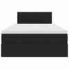 vidaXL F&ouml;rvaringss&auml;ng med madrass Svart 120 x 190 cm Sammet