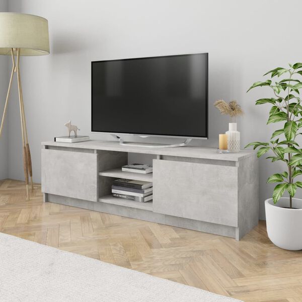 vidaXL Tv-b&auml;nk betonggr&aring; 120x30x35,5 cm konstruerat tr&auml;