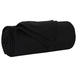 vidaXL Kastfilt Svart 170 x 130 cm Fleece