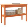 vidaXL Konsolbord med hylla Vaxbrun 110 x 40 x 75 cm Massivt furu