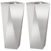 vidaXL Planteringsk&auml;rl 2 pcs Silver 30 x 30 x 75 cm Rostfritt st&aring;l