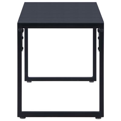 vidaXL Trädgårdsbänk 120,5 cm PS-skiva svart