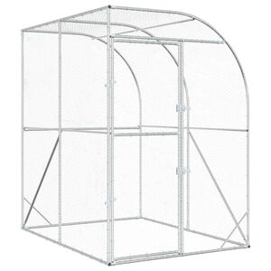vidaXL H&ouml;nsg&aring;rd Silver 200 x 200 x 215 cm Galvaniserat st&aring;l