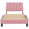 vidaXL Bed Frame without Mattress "Hanko" Pink 80x200 cm Velvet