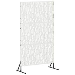 vidaXL Avsk&auml;rmningssk&auml;rm 100 x 50 x 180 cm St&aring;l Vit