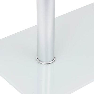 vidaXL U-format sidobord genomskinligt 45x30x58 cm härdat glas