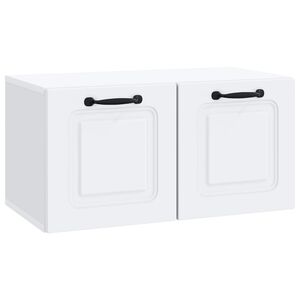 vidaXL V&auml;ggmonterad TV-b&auml;nk Vit 59,5 x 31 x 30 cm Konstruerat tr&auml;