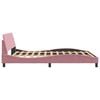 vidaXL Bed Frame with Headboard "Dover" Pink 160x200 cm Velvet