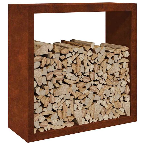 vidaXL Vedst&auml;ll 100x40x100 cm v&auml;derbest&auml;ndigt st&aring;l