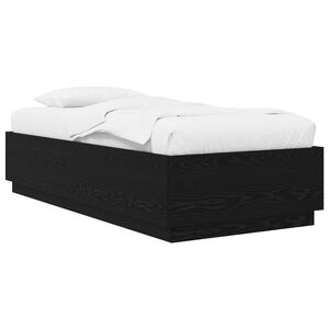 vidaXL S&auml;ngram Svart ek 80 x 200 cm Konstruerat tr&auml;