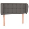 vidaXL S&auml;nggavel med kanter gr&aring; 83x23x78/88 cm konstl&auml;der