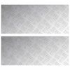vidaXL Trappsteg Rektangul&auml;r 2 pcs Silver 70 x 30 cm Aluminium