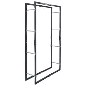 vidaXL Vedst&auml;ll svart 80x25x150 cm st&aring;l