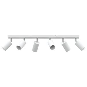 vidaXL Takspotlight med str&aring;lkastare Vit 73 x 6 x 16 cm Metall