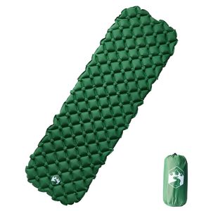 vidaXL Uppbl&aring;sbar campingmadrass 1 person gr&ouml;n 190x58x6 cm
