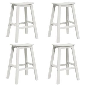 vidaXL Trädgårds Bar Set 4 pcs Vit HDPE