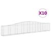 vidaXL Gabioner b&aring;gformade 10 st 400x30x60/80 cm galvaniserat j&auml;rn