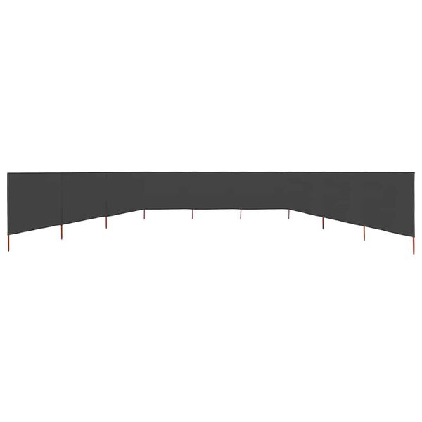 vidaXL Vindskydd 9 paneler tyg 1200x160 cm antracit