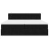 vidaXL Ottoman s&auml;ngram med madrasser svart 200x200 cm sammet