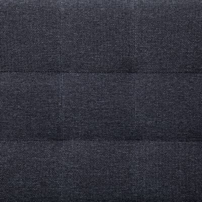 vidaXL L-formad bäddsoffa mörkgrå polyester