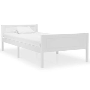vidaXL S&auml;ngram massiv furu vit 90x200 cm