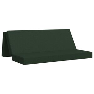 vidaXL F&auml;llbar Soffbed 180 x 67 x 45 cm M&ouml;rkgr&ouml;n