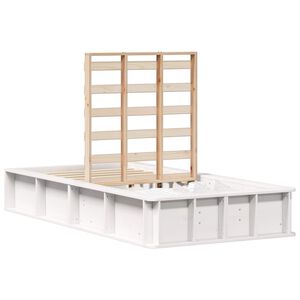 vidaXL S&auml;ngram Vit 90 x 200 cm Massiv furu