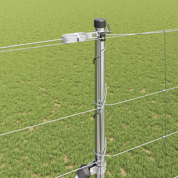 vidaXL Stängselstolpe Galvaniserad 50 x 1,5 m Stål