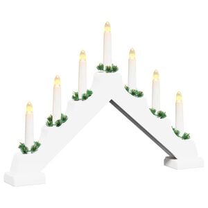 vidaXL Jul ljusbrygga 7 LED-lampor Varmvit 39.5 x 5 x 29 cm