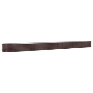 vidaXL Odlingsl&aring;da galvaniserat st&aring;l 620x80x36 cm brun