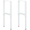 vidaXL Ramar till arbetsb&auml;nk 2 st metall 55x(69-95,5) cm gr&aring;