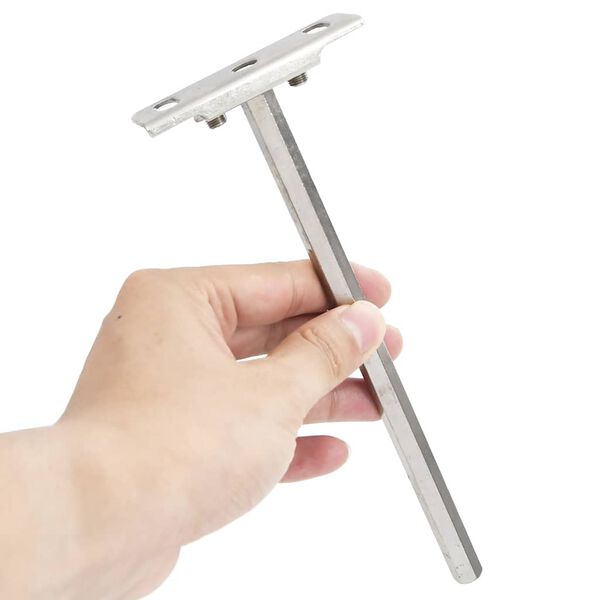 vidaXL Konsoler f&ouml;r flytande hyllplan 12st osynlig &Oslash;12x200 mm kolst&aring;l