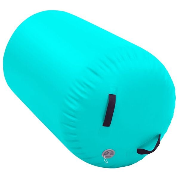 vidaXL Uppbl&aring;sbar gymnastikrulle med pump 100x60 cm PVC gr&ouml;n