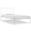 vidaXL S&auml;ngram utan madrass vit metall 90x200 cm